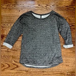 SILVER 3/4 SLEEVE BLOUSE